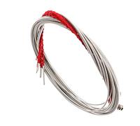 MAJORMENCH 4pcs Acoustic Bass Guitar Strings Set with Red Colored Winding Small Ball Ends 4-string Metal Strings Replacement for Acoustic Bass Guitar