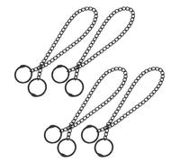 MAJORMENCH 4pcs Black Iron Hanging Chain for Plants and Chalkboards with Simple Design, Versatile Application, Suitable for Basket Planters and Exhibitions