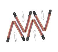 MAJORMENCH 4pcs Bohemian Style Braided Ukulele Straps Adjustable Guitar and Banjo Shoulder Belts for Soprano Concert Tenor Instruments with Artistic Woven Design