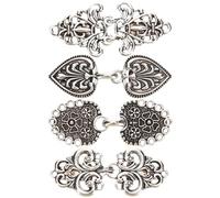 MAJORMENCH 4pcs Cardigan Collar Clip Sweater Clips for Cardigans Vintage Elegant Silver Alloy Rust Resistant Not Easy to Deform Clothing Accessory for Women Girls