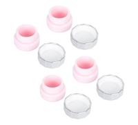 MAJORMENCH 4pcs Empty Plastic Nail Polish Jars with Brush, Portable DIY Gel Polish Bottles for Nail Art and Face Cream Storage Containers, Travel Cosmetic Sample Bottles