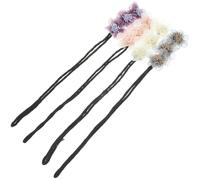 MAJORMENCH 4pcs Flower Hair Bun Maker Set Donut Style Rings Multi-color Hair Styling Accessories for Women for Casual and Formal Updos