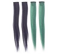 MAJORMENCH 4pcs Girl Hair Pieces Short Straight Hair Extension Pieces Party Daily Hairpiece Wig for Women