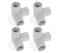 MAJORMENCH 4pcs Playpen Pipe Elbow Connectors with Suction Cup, 22mm Indoor Safety Fence Tee Fitting, Corner Junction for Secure Play Area