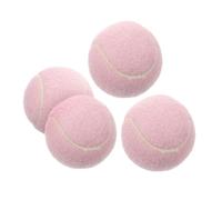 MAJORMENCH 4Pcs Rubber Tennis Balls for Beginner Female Players Soft Lightweight Pink Practice Balls for Tennis Training High Visibility for Player Skill Improvement