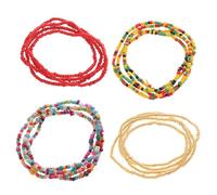 MAJORMENCH 4pcs Stylish Beach Waist Chain for Women Fashion Bikini Chain with Glass Beads Suitable for Tankini Scenarios Where You May Want to Attract Attention