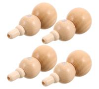 MAJORMENCH 4pcs Wooden Kazoo Instrument for Kids and Adults, Portable Wind Instrument with Classic Gourd Design for Outdoor Activities and Parties