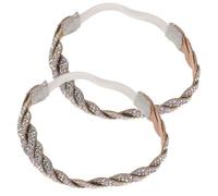 MAJORMENCH 5 Pairs Detachable Rhinestone Shoe Straps for Women Heels Anti-slip Elastic Bands for Holding Loose High Heel Shoes Stylish Silver Decorative Belts