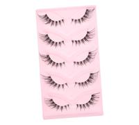 MAJORMENCH 5 Pairs Lightweight False Eyelashes Bulk Natural Look Fake Lash Strips for Daily Makeup and Stage Use Soft Classic Wispy Curl Extensions for Women