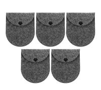MAJORMENCH 5pcs Felt Mini Coin Purse with Buckle Compact and Portable Storage Bag for Women Stylish Simple Design for Everyday Carry