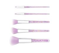 MAJORMENCH 5pcs Professional Makeup Brush Set for Women - Purple Handle with Silver Ferrule Diamond Particle Eyeshadow Brush - Cosmetic Tools for Precise Face and Eye Application