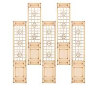 MAJORMENCH 5pcs Wooden Miniature Screen Model Chinese Style Room Divider for Dollhouse Mini Furniture Wooden Panel Decor Suitable for Indoor Dollhouse Accessories
