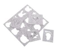 MAJORMENCH 5pcs Wool Felting Starter Molds DIY Needle Felting Tools Embroidery Felt Templates for Handmade Patterns Including Palm Heart Cat Paw Foot Zodiac Shapes Craft Kit