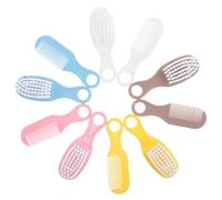 MAJORMENCH 5sets Care Set Cradle Cap Brush and Scalp Comb Soft Bristles Hairbrush for Newborn Bath in Blue Pink Yellow White Brown