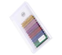 MAJORMENCH 6 Pairs Colored Glitter Fake Eyelashes for Eyelash Extensions Handmade Cosplay Lashes with Bright Shiny Colors Skin-friendly and Comfortable for Halloween Costume Random Color