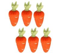 MAJORMENCH 6 Pcs Wool Felt Carrot Shape Charms Decorative DIY Hairpin Accessories Brooches for Women, Felt Material with Attractive Design for Hairpins and Brooches
