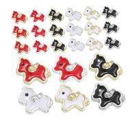 MAJORMENCH 60pcs Horse Nail Art Charms with Cute 3d Cartoon Horse Patterns, Metal Sturdy Material, Easy Application for DIY Manicure and Special Occasions, Nail Decoration Accessories