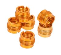 MAJORMENCH 6pcs Copper Mic Stand Threaded Adapter to Nut Converter for Microphone Clip Holder Screw Adapter for Stage Performance and Recording Equipment