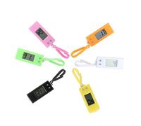 MAJORMENCH 6pcs Electronic Pocket Watch Combo Pack with Small Size Design and Keychain Plastic Material Portable Keychain Watch for Students for Everyday Use Random Color