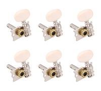MAJORMENCH 6pcs Guitar String Roll Head Guitar Tuning Keys Retro Vintage Metal Plastic Ukulele Tuning Pegs for Home Use Fix Strings Replace Broken Pegs