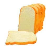 MAJORMENCH 6Pcs Realistic Artificial Toast Slice Set Miniature Bread Display Bakery Shop Props Lifelike Faux Bread Model for Kitchen Decor Party Photography