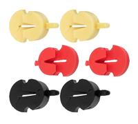 MAJORMENCH 6pcs Rubber Violin Practice Mutes Small Straight Silencers Violin Accessories for Quiet Music Practice with Yellow, Red, and Black Colors