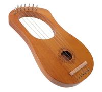 MAJORMENCH 7-string Featuring Enhanced Resonance Beginner-friendly Design Lyre Harp with Wooden Body and Metal Strings and Butterfly-shaped Frame, for Early Music Education and Cultural