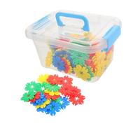 MAJORMENCH 70pcs Colorful Interlocking Snowflake Building Blocks Set for Preschool Educational for Creativity Problem Solving and Imaginative Play