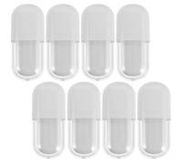 MAJORMENCH 8pcs 3ml Oval Lip Gloss Tubes Refillable Plastic Lipstick Refill Containers with Portable Design for Effortless Application in Makeup Routines and Personal Use