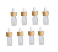 MAJORMENCH 8pcs Essential Oil Glass Dropper Bottles with Bamboo Caps Refillable Travel-friendly Containers for Perfume Aromatherapy and Lotion Storage
