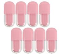 MAJORMENCH 8pcs Pink 3ml Oval Lip Gloss Tubes Refillable Plastic Containers with Wand for Personal Use and Makeup Routines, Stylish and Tightly Seal Lip Balm Storage