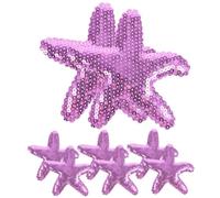 MAJORMENCH 8pcs Sea Star Hair Clips with Vibrant Sequins Sparkly Mermaid Hair Accessories for Women for Weddings and Parties