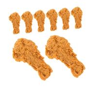 MAJORMENCH 8pcs Simulated Chicken Model Fake Fried Food Realistic Artificial Drumstick for Table Display Kitchen Artificial Food Decoration Lifelike Chicken Leg Prop for Restaurant