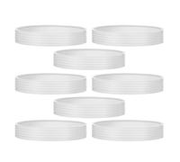MAJORMENCH 8pcs White Pp Golf Putting Practice Hole Cup Rings for Golf Green Cups with Effortless Installation, Reduces Impact on Course Ecosystem, for Indoor and Daily Maintenance Use