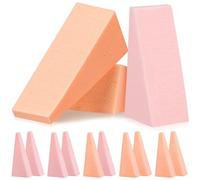 MAJORMENCH 96pcs Makeup Sponge Set Diamond Shaped Foundation Sponges for Face Powder Cream Liquid Applicator, Pink and Nude Color for Professional Cosmetic Blending and Makeup Tools