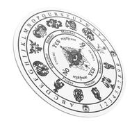 MAJORMENCH Acrylic Witch Divination Board Desktop Divination Prop with Carved Pattern Unique Black Design for Home Meditation and Spiritual Use