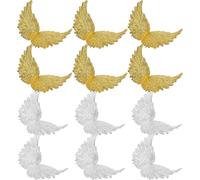 MAJORMENCH Angel Wing Compact Design Cake Toppers Mini Wings 12pcs Plastic with Creative and Realistic Style for Versatile Use for DIY Crafts Party Decorations and Holiday Cakes