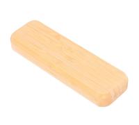 MAJORMENCH Bamboo Sturdy Pen Storage Box Single Pen Box with Simple Appearance Stationery Case and Creative Retro Style that Will Not Hurt Your Hands Graduation Gifts for Students