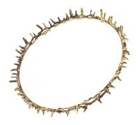 MAJORMENCH Barbed Thorn Party Crown Headband for Adults, Gold Renaissance Costume Accessory, Prom and Homecoming King Crown for Performance and Festival