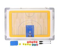MAJORMENCH Basketball Coaching Board 17.7x11.8in with Aluminum Alloy Frame and PVC Surface, Easy to Carry Tactical Display Board for Game Analysis and Coaching Scenarios