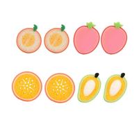 MAJORMENCH Bath Sponges for Soft Sponge Bath Brush Exfoliating Shower Body Scrubber Fruit Shaped 8pcs to Massage Skin and Remove Dead Skin
