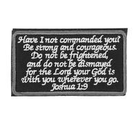 MAJORMENCH Bible Verse Embroidered Patch Adhesive Backing, Grey Edge, - DIY Clothing Decor, Christian Sewing Badge for Apparel Repair and Crafts