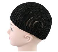 MAJORMENCH Black Cornrow Wig Cap for Wig Making Polyester Material Size S Elastic Sew Dome Net Holds Hair in Place Easy to Wash for Crochet Braids