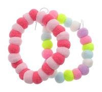 MAJORMENCH Cat Collar Set Easy to Clean 2pcs with Plush Ball and Elastic Rope Lightweight Design Stylish and Fashionable Pet Necklace Suitable for Outdoor Walking and Social Visits