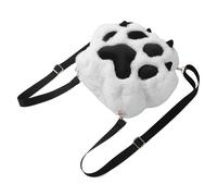 MAJORMENCH Cat Paw Plush Backpack for Cute Tiny Shoulder Bag with Pawprint Design Compact Crossbody Cosmetic Organizer Soft Feline Claw Purse for Daily Use