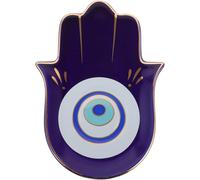 MAJORMENCH Ceramic Buddha's-Hand Storage Plate Blue Jewelry Tray Eye of The Devil Small Trinket Dish Organizer for Rings Earrings and Accessories