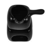 MAJORMENCH Ceramic Essential Oil Diffuser Burner Black - Aromatherapy Wax Melt Holder with Tealight Candle for Spa and Home Relaxation, Oil Warmer for Salon Bedroom Use