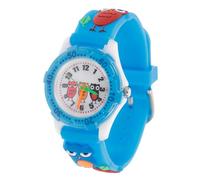 MAJORMENCH Children 3D Cartoon Owl Strap Watch with Rubber Band, Quartz Digital Wristwatch for Kids Boys Girls, Light Blue Cute Animal Design for Learning to Tell Time