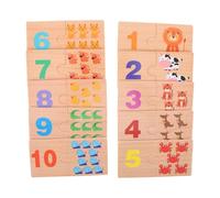MAJORMENCH Chunky Number Puzzle Montessori Inspired Educational Math Learning for Counting Board Enhancing Number Recognition and Problem-solving Skills in Preschoolers