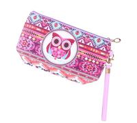 MAJORMENCH Colorful Owl Print Makeup Storage Bag Waterproof Portable Multifunctional Pu Cosmetic Pouch with Compact Design for Travel and Camping Toiletry Organiser